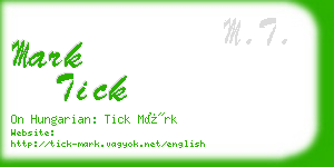 mark tick business card